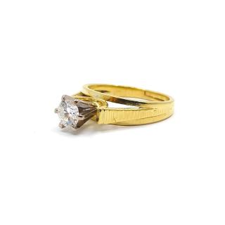 Solitaire Or Jaune 18k Diamant 0.55 Ct