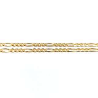 Chaîne Or Jaune 18k 21.48 g Maille Cheval Alternée 55 cm