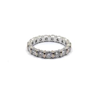 Bague Or Blanc 18k Rivière de Diamants (2.21 Cts)