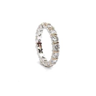 Bague Or Blanc 18k Rivière de Diamants (2.21 Cts)