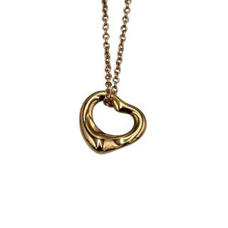 Collier Tiffany and Co Open Heart Elsa Peretti Or Jaune...