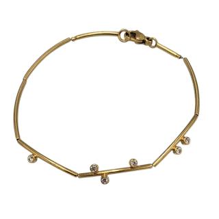 Bracelet Henrich & Denzel Or Jaune 18 Ct et Diamants