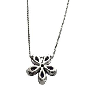 Collier Lionel Meylan Or 18Ct Fleur Amethyste & Brillant