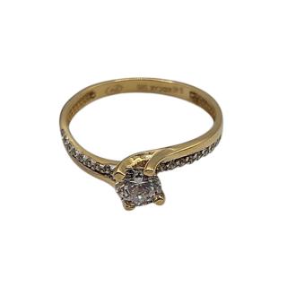 BAGUE OR JAUNE 14 CT