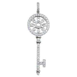 Pendentif Or Blanc 18 Ct & Diamants