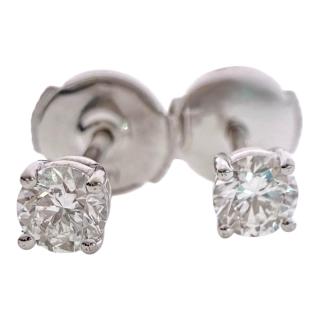 Clous D'Oreilles Lionel Meylan Or 18ct & Diamants 0.40