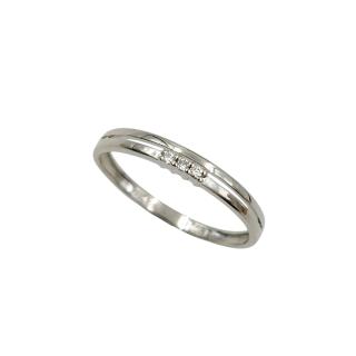 Bague Or Blanc 18 Ct & Diamants