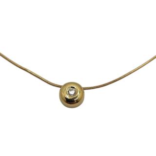 COLLIER OR 18 CT + PENDENTIF DIAMANT