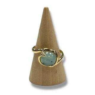 Bague or jaune 18ct avec bille