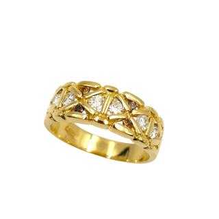 Bague Or Jaune 18 Ct et Diamants