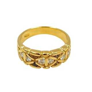 Bague Or Jaune 18 Ct et Diamants