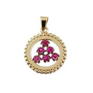 Pendentif Or Jaune&Blanc 18 Ct