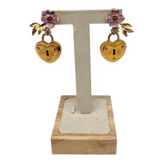 Boucles D'Oreilles Dolce Gabbana Coeur Cadenas Floral Clip