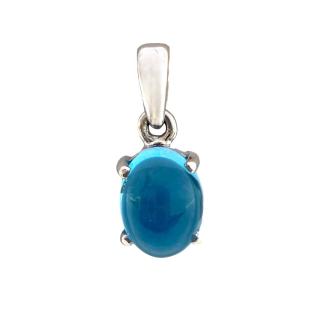 Pendentif Or Blanc 18ct & Topaze