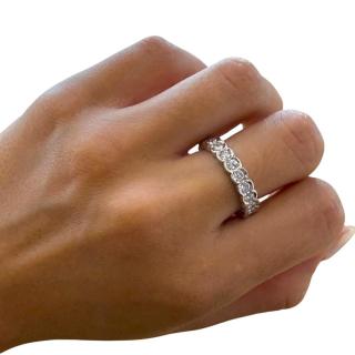 Bague Riviere Diamants Or Blanc 18CT
