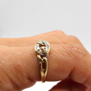Bague Or 14 ct et diamants